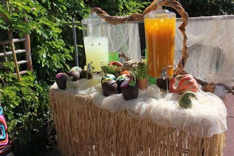 Tropical Drink Station At A Gilligans Island Birthday Party See More