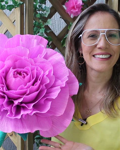 Diy Big Flower Flores De Papel Grandes Flores De Papel Crepon Flores De Papel