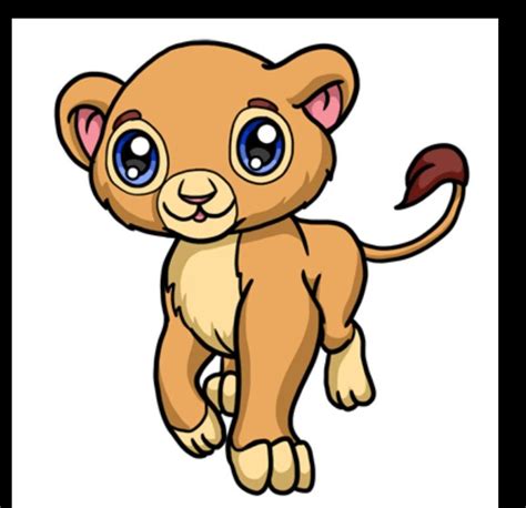 Cute lion | Baby drawing, Anime animals, Small canvas paintings