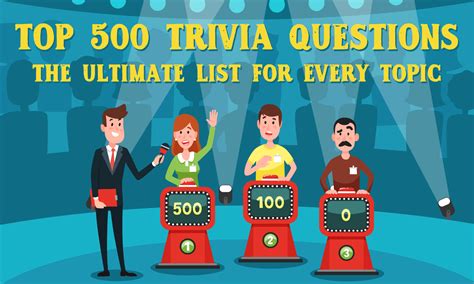 Top 500 Trivia Questions The Ultimate List For Every Topic Lets Mingle