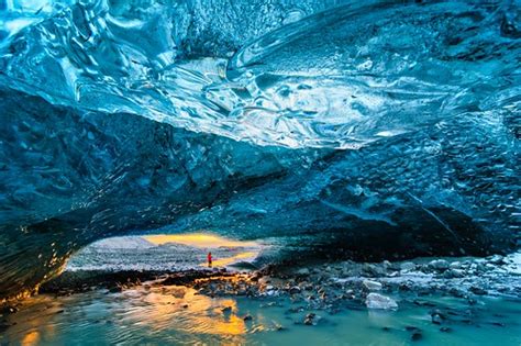 Sunrise In An Ice Cave Iceland Jim Nix Flickr