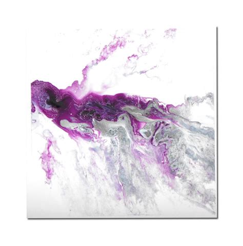 Abstract Landscape Painting Purple Mountains Modern Art