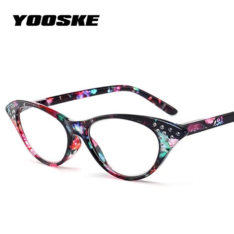 Yooske Rhinestone Reading Glasses Women Cat Eye Eyeglasses Ladies Glasses For Reader Vintage