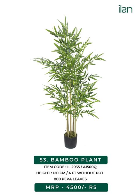 Indoor Green Bamboo Plant Artificial Plant For Decoration Size 4 Ft