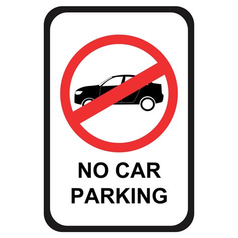 No Car Parking Sign 12 In X 18 In