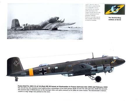 Focke Wulf Fw 200 C 3 F8fw Del 12 Ergkg 40 Basato A Chateaudun