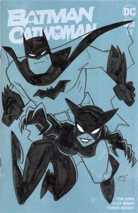 Batman And Catwoman Sketch Cover Craig Rousseau