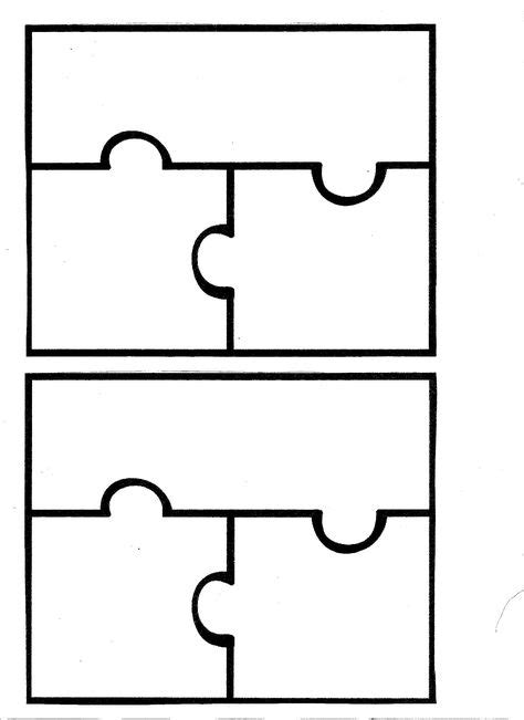 7 Jigsaw Puzzle Ideas Teaching Math For Kids Puzzle Piece Template