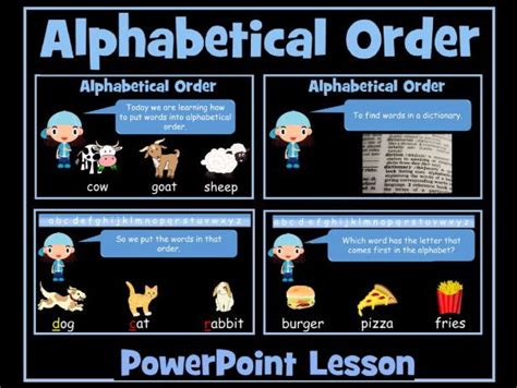 Hopefully some of the other forum users have a suggestion on how to do it. Alphabetical Order PowerPoint Lesson by Krazikas ...