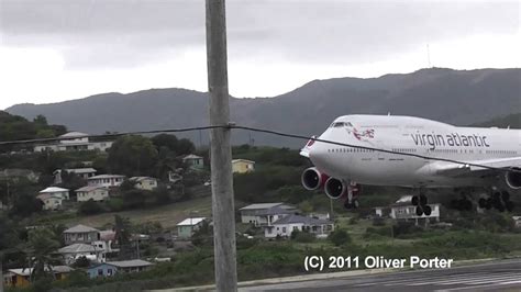 Virgin 33 Heavy Landing In Antigua Youtube
