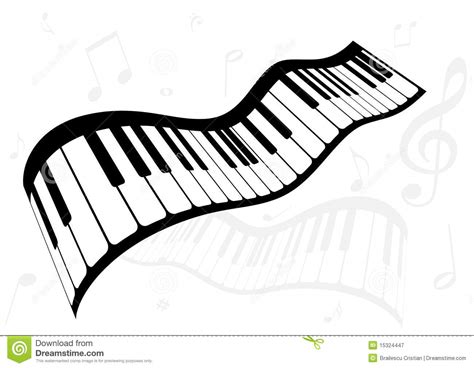 Illustration Of A Piano And Music Notes Royalty Free Stock