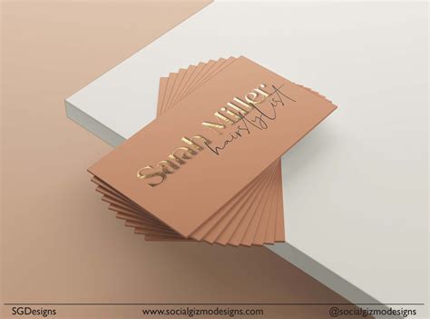 Aesthetic Business Card Gold Foil Business Card Premade Etsy