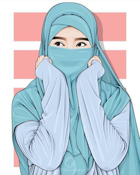 Hipster Modern Hijab Cartoon Femmes Musulmanes Portant Le Hijab