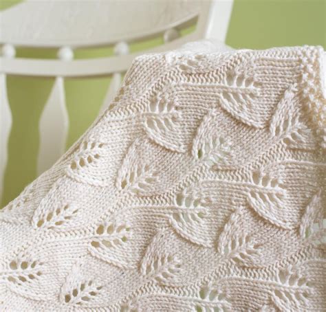 Leafy Baby Blanket By Silk And Wool Knit Blanket Kit Knitting Kit