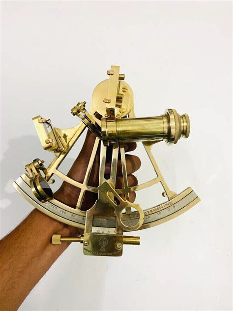 nautical 8 brass handmade sextant polished ship working sextant astrolabe model ebay