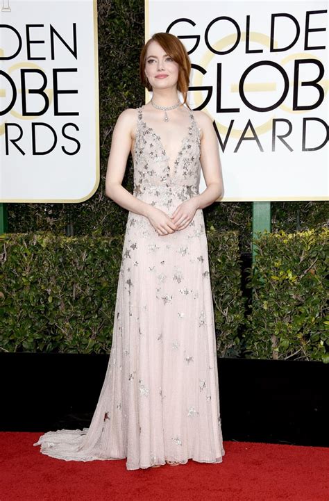 Emma Stone Golden Globes Red Carpet Dresses 2017 Popsugar Fashion