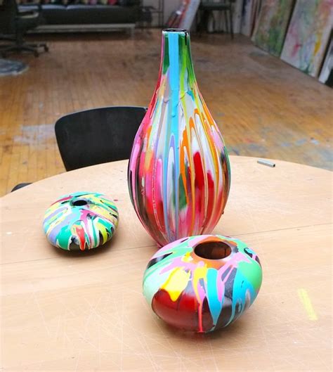 Painted Vases Diy Vase Glass Crafts Hobbies And Crafts