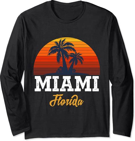 Cool Vintage Miami Beach Skyline I Love Miami Florida Miami Long