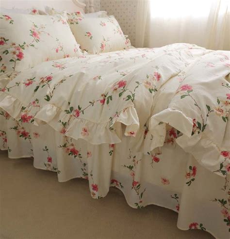 Fadfay Butterfly Meadow Floral Bedding Set Elegant French Country Style