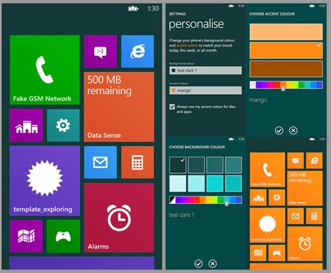 Concept Art Windows Phone 81 Blue Personalization And Notification