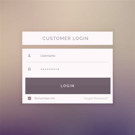 Minimal Login Form Template Design For Website And Applications