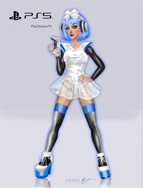 Playstation Ps5 Girl By Kharis Art On Deviantart