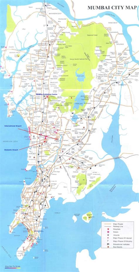 Map Mumbai Bombay On Map Maharashtra India