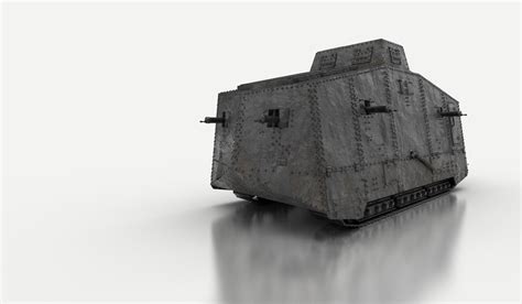 A7v German Tank Ww1 3d Model Cgtrader