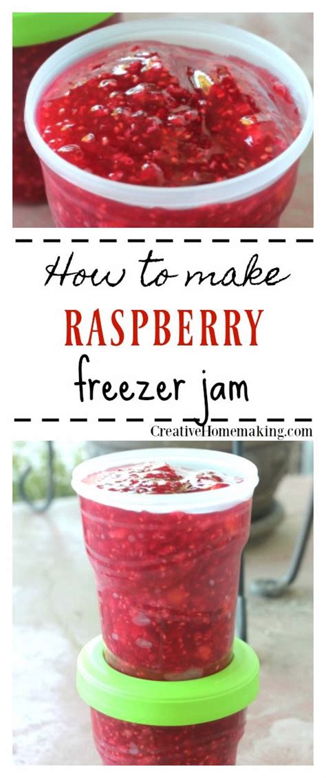 Measure into pan the raspberries. Raspberry Freezer Jam - Creative Homemaking | Recipe ...