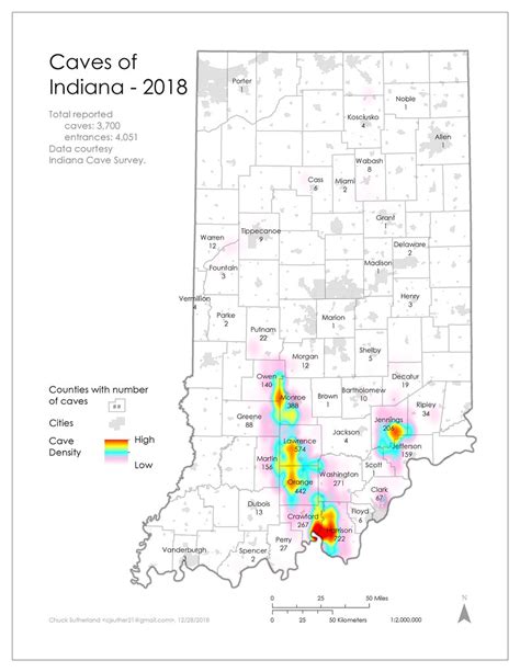 Indiana Cave Distribution Map Data 2018 A Photo On Flickriver