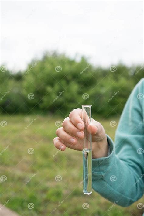 Water Purity Test Liquid In Laboratory Glassware Stock Image Image