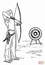 Coloring Archery Printable Games sketch template
