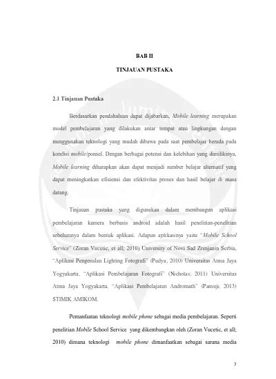 Tinjauan Pustaka Analisis Efektivitas Implementasi Mobile Learning