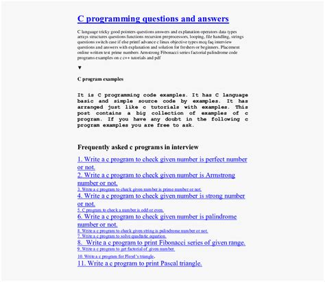 I always mention that jamb past questions and answers are one of the best jamb expo you will ever find. C tricky questions and answers pdf free download akzamkowy.org