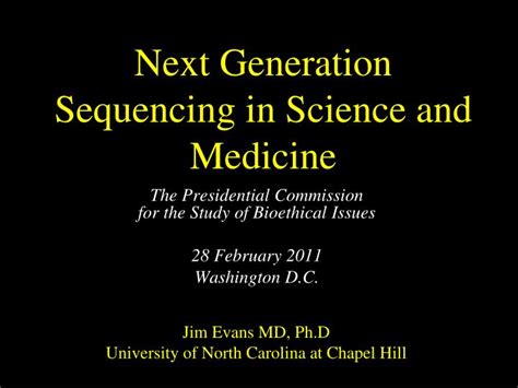 Ppt Next Generation Sequencing In Science And Medicine Powerpoint