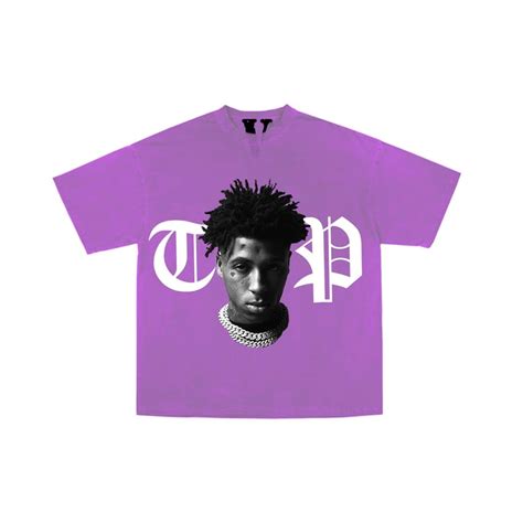 Youngboy Nba X Vlone Peace Hardly Purple Tee Limited Stock