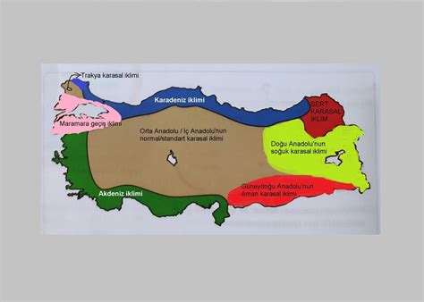 Türkiye iklim haritası Sosyal Bilgiler