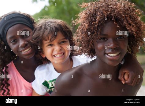 Happy African Children Having A Nice Dat At The Park Stock Photo Alamy