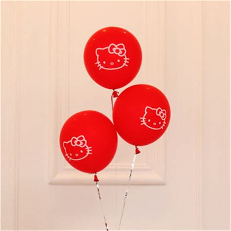 10pcs 12inch Printed Hello Kitty Latex Balloons Inflatable Helium