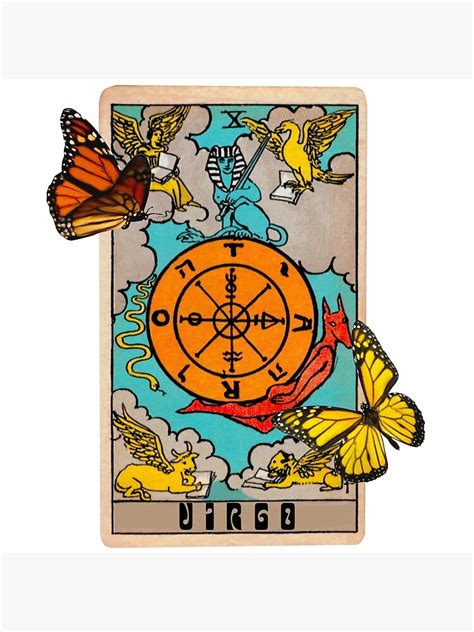 Virgo Tarot Card Zodiac Sign Art Print By Angelslover Redbubble