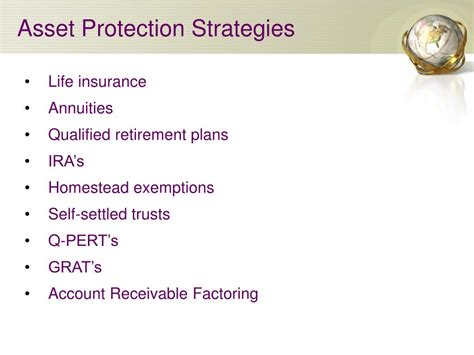 Ppt Asset Protection Strategies Powerpoint Presentation Free