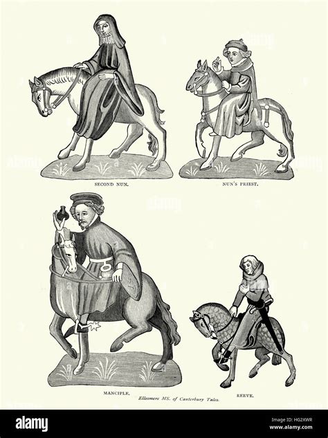 Characters From Geoffrey Chaucers Canterbury Tales Nun Priest