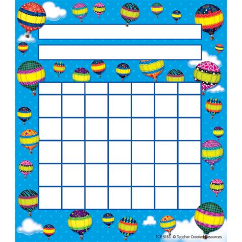 Hot Air Balloons Incentive Charts Tcr5153 Teacher Created Resources