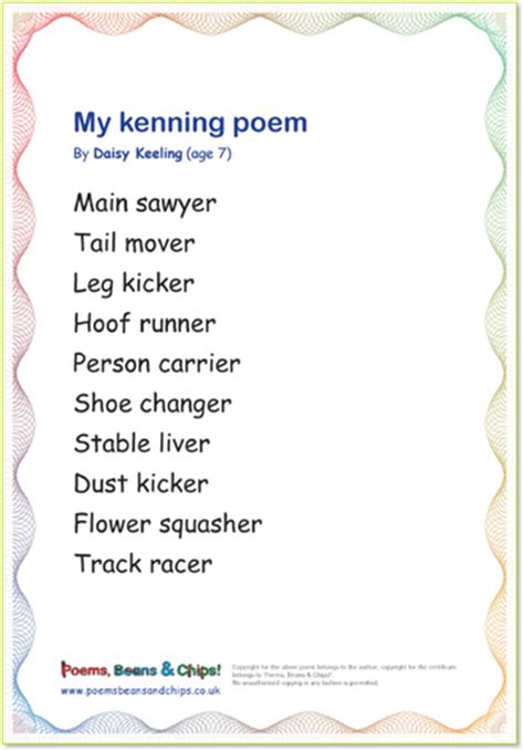 kenning poems - Fantastic poems