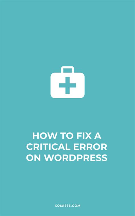 Fix The Critical Error On Your Wordpress Website
