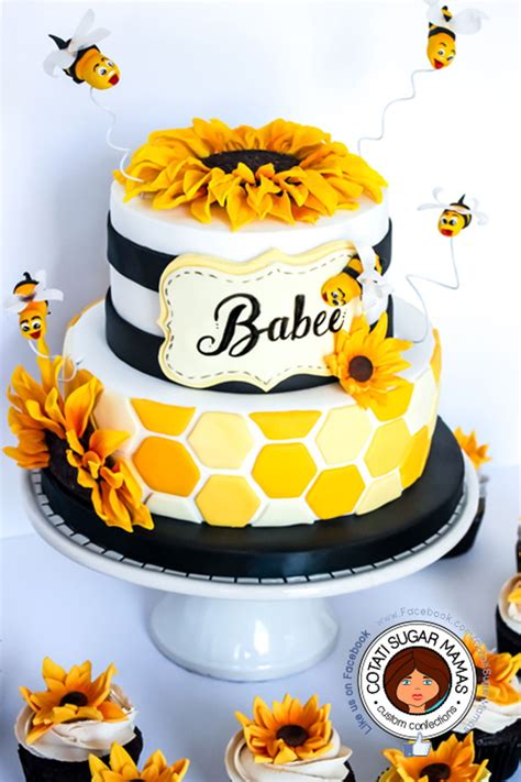 How to make a honeycomb bee cake from cookies cupcakes and cardio. Babee Shower Buzz - CakeCentral.com