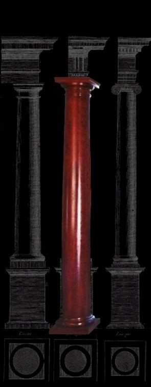 Architectural Wood Columns Stain Grade Cherry Tuscan Columns Plain
