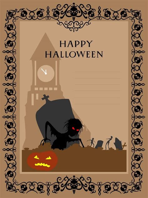 Trick or treat halloween greeting card. Happy Halloween Greeting Cards Free Download