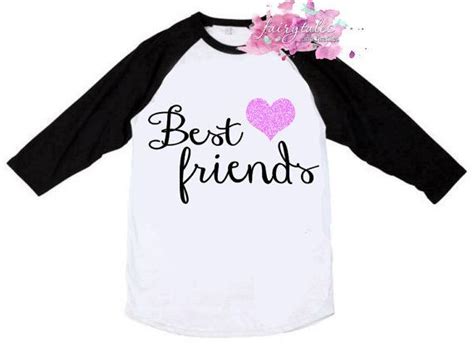 Best Friends Shirt Best Friend Shirt In Black Pink Or Blue Raglan