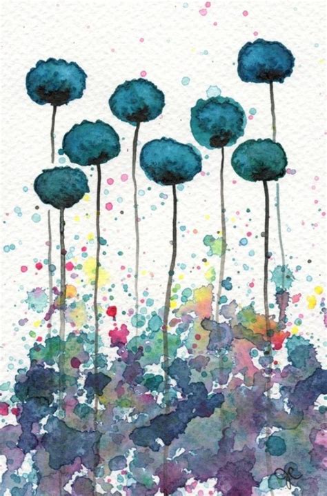 You can create alluring abstract art with simple shapes and even irregular figures and lines. 100 Easy Watercolor Painting Ideas for Beginners